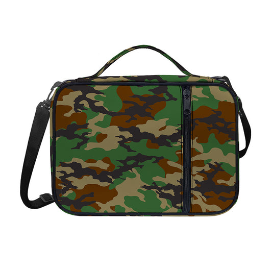 Green And Brown Camouflage Print Shoulder Strap Bible Bag