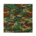 Green And Brown Camouflage Print Silk Bandana