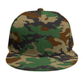 Green And Brown Camouflage Print Snapback Cap