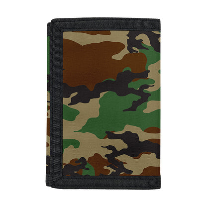 Green And Brown Camouflage Print Trifold Wallet