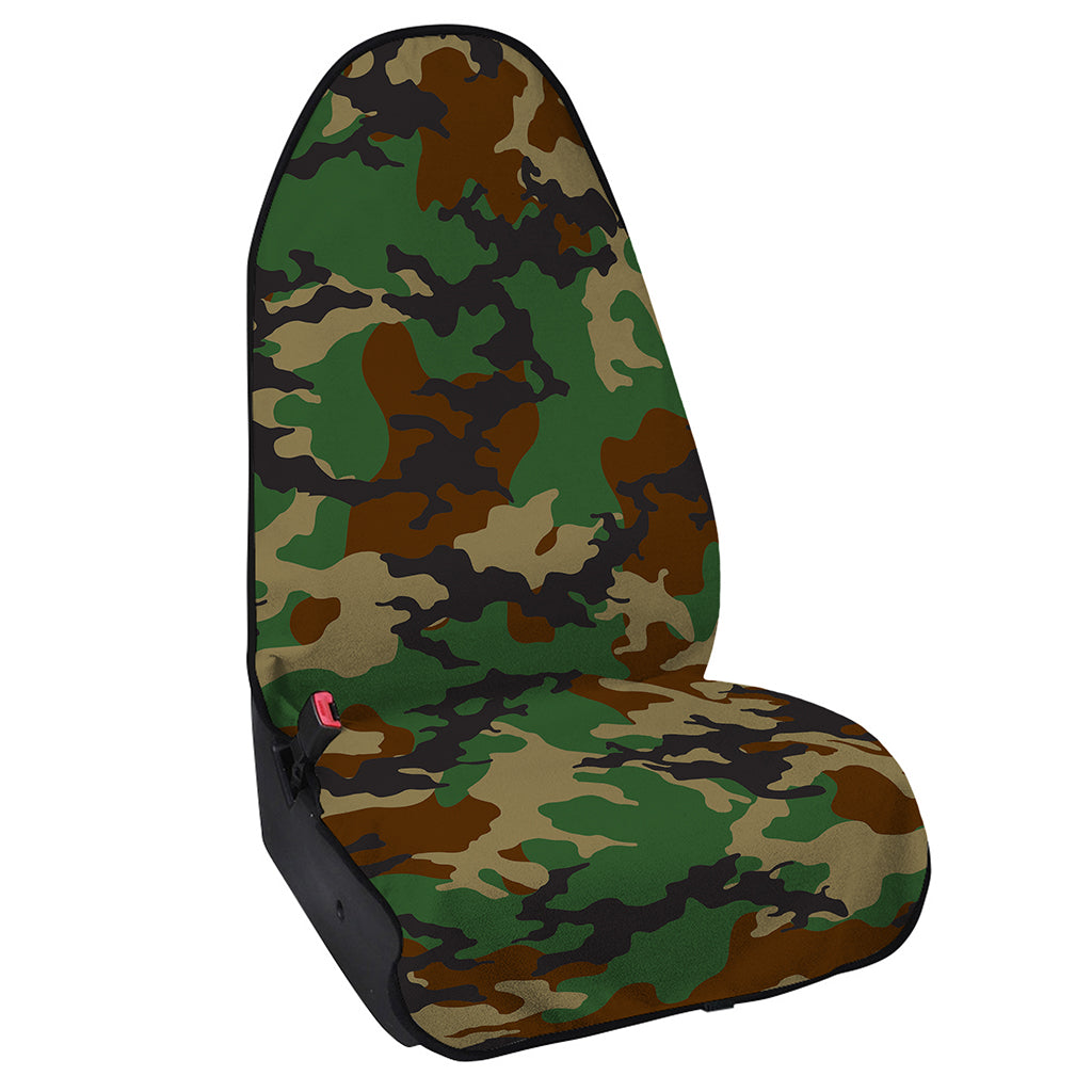 Green And Brown Camouflage Print Waterproof Car Seat Cover