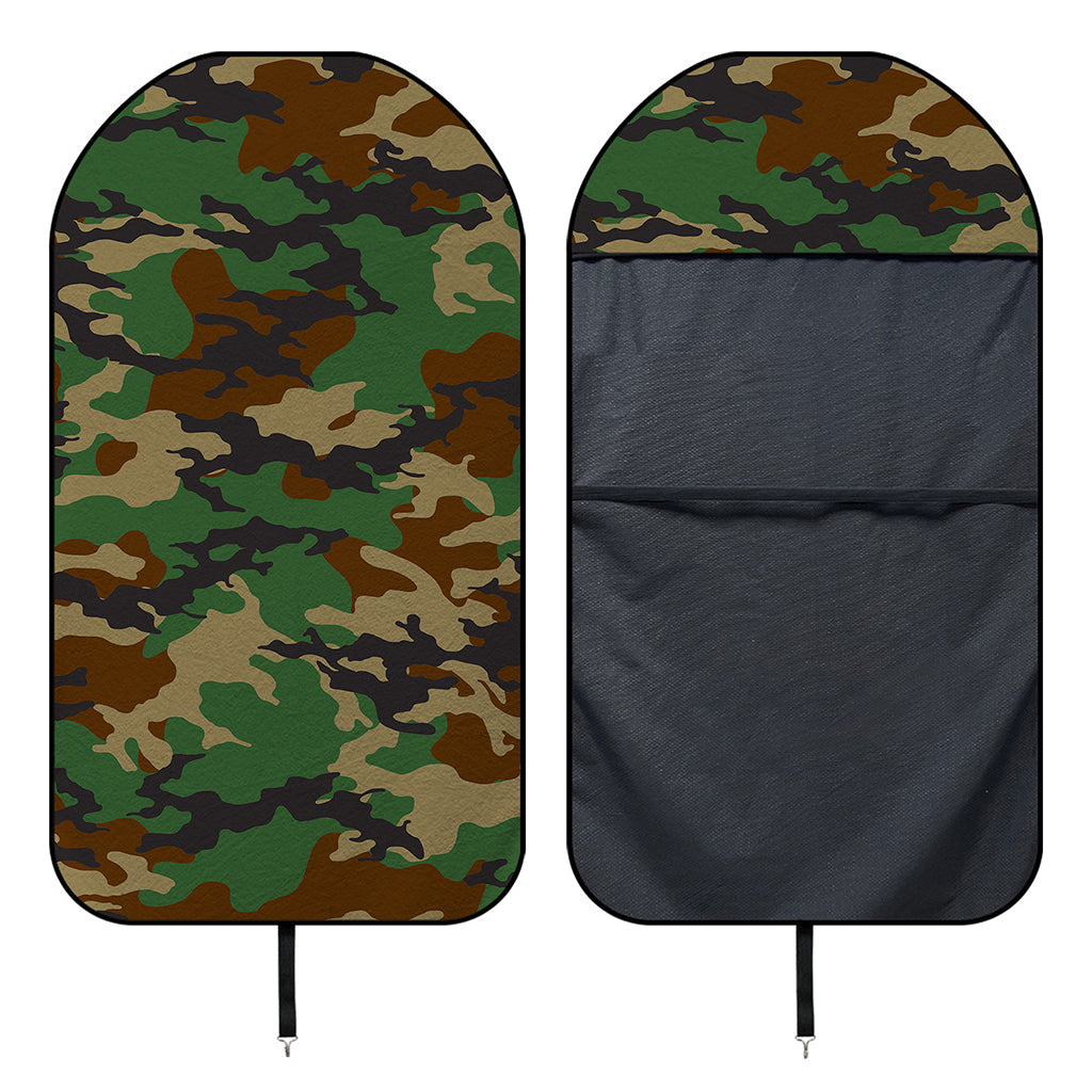 Green And Brown Camouflage Print Waterproof Car Seat Cover