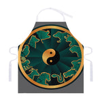 Green And Gold Chinese Zodiac Print Adjustable Apron