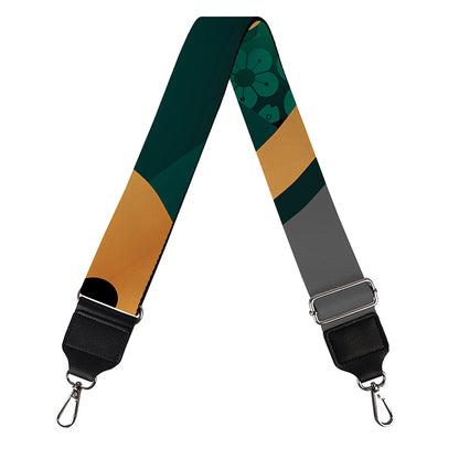 Green And Gold Chinese Zodiac Print Bag Strap
