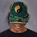 Green And Gold Chinese Zodiac Print Baseball Cap