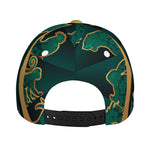Green And Gold Chinese Zodiac Print Baseball Cap