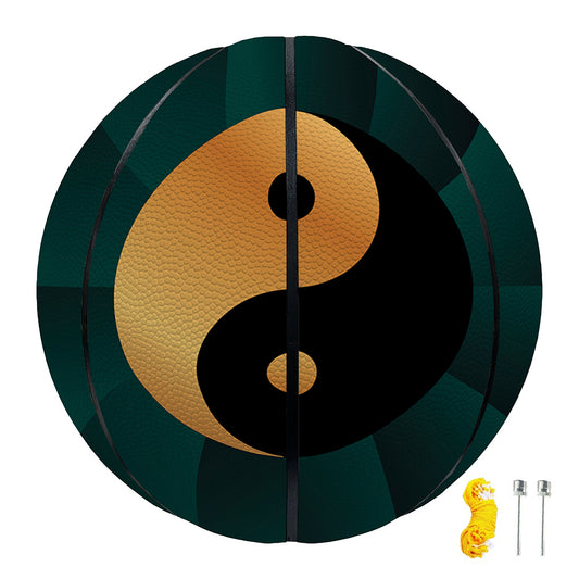 Green And Gold Chinese Zodiac Print Basketball