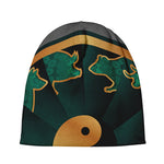 Green And Gold Chinese Zodiac Print Beanie