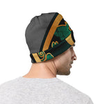 Green And Gold Chinese Zodiac Print Beanie