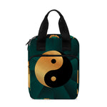Green And Gold Chinese Zodiac Print Bible Tote Bag