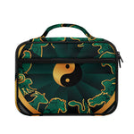 Green And Gold Chinese Zodiac Print Briefcase Bible Bag