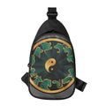 Green And Gold Chinese Zodiac Print Sling Bag