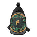 Green And Gold Chinese Zodiac Print Chest Bag