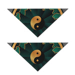 Green And Gold Chinese Zodiac Print Dog Bandana