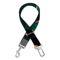 Green And Gold Chinese Zodiac Print Dog Seat Belt