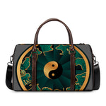 Green And Gold Chinese Zodiac Print Duffle Bag