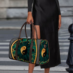 Green And Gold Chinese Zodiac Print Duffle Bag