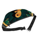 Green And Gold Chinese Zodiac Print Fanny Pack