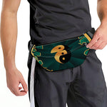 Green And Gold Chinese Zodiac Print Fanny Pack