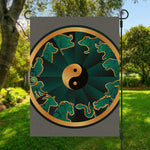 Green And Gold Chinese Zodiac Print Garden Flag