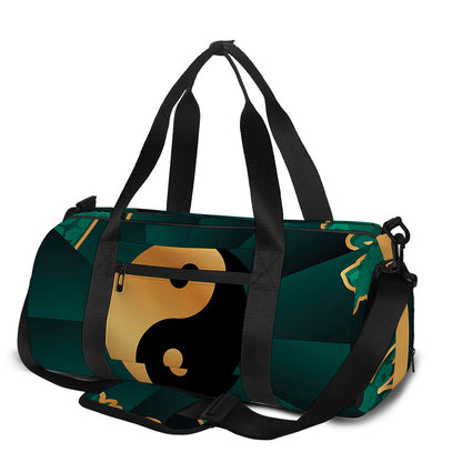 Green And Gold Chinese Zodiac Print Gym Bag