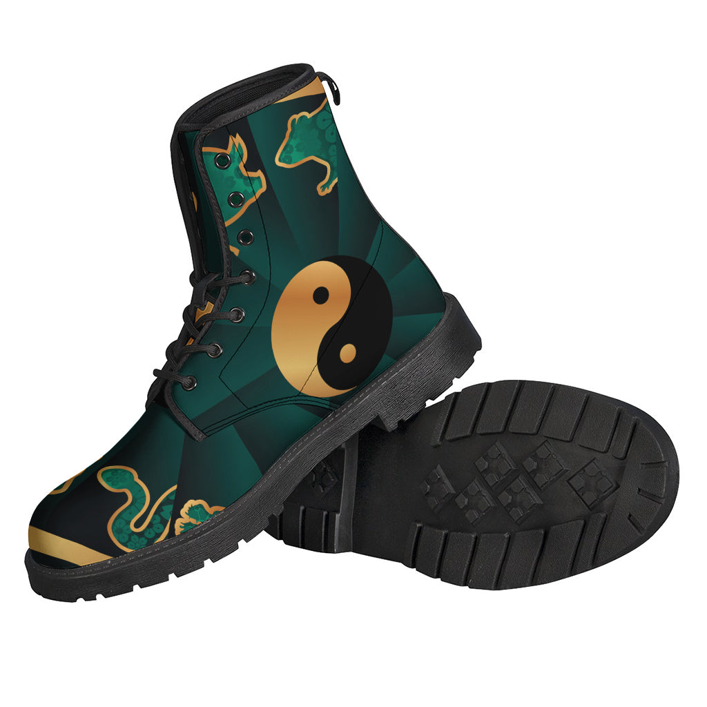 Green And Gold Chinese Zodiac Print Backpack