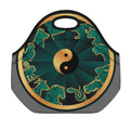 Green And Gold Chinese Zodiac Print Neoprene Lunch Bag