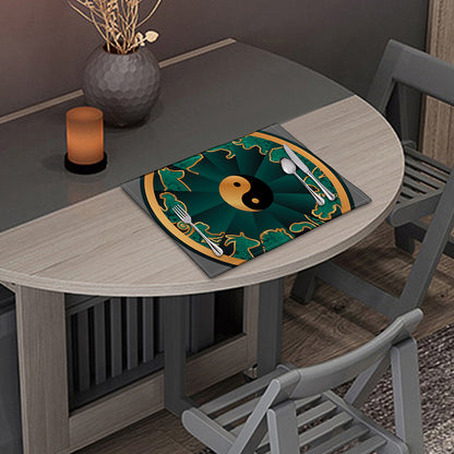 Green And Gold Chinese Zodiac Print Placemat
