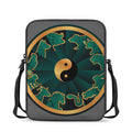 Green And Gold Chinese Zodiac Print Rectangular Crossbody Bag