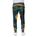 Green And Gold Chinese Zodiac Print Scuba Joggers