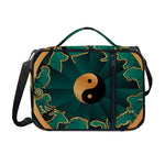 Green And Gold Chinese Zodiac Print Shoulder Strap Bible Bag