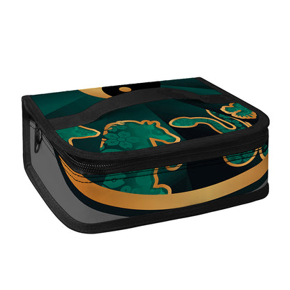 Green And Gold Chinese Zodiac Print Small Lunch Bag