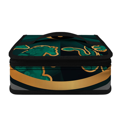 Green And Gold Chinese Zodiac Print Small Lunch Bag