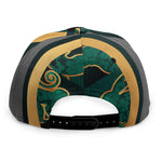 Green And Gold Chinese Zodiac Print Snapback Cap