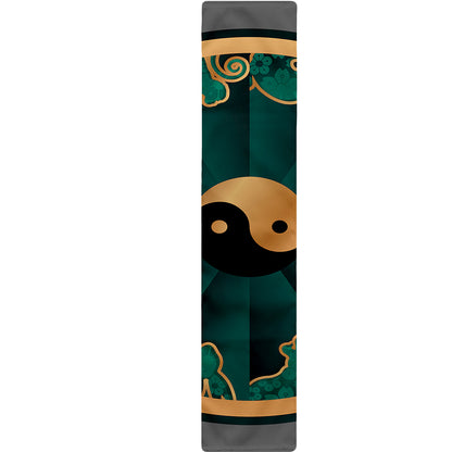 Green And Gold Chinese Zodiac Print Table Runner
