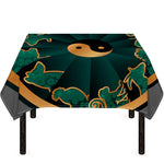 Green And Gold Chinese Zodiac Print Tablecloth