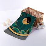 Green And Gold Chinese Zodiac Print Towel