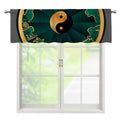 Green And Gold Chinese Zodiac Print Window Valance
