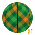 Green And Orange Buffalo Plaid Print Basketball