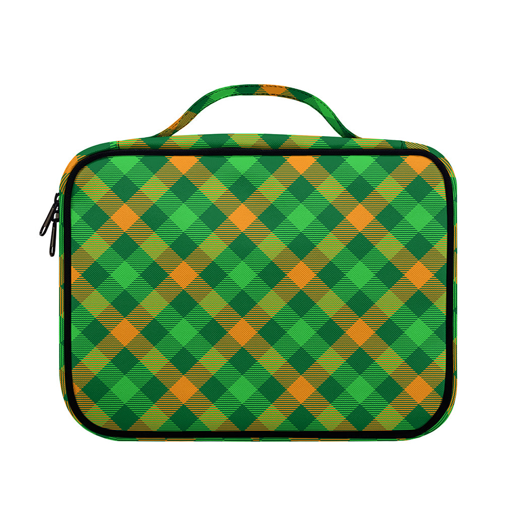 Green And Orange Buffalo Plaid Print Briefcase Bible Bag
