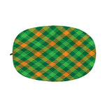 Green And Orange Buffalo Plaid Print Car Side Mirror Covers