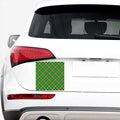 Green And Orange Buffalo Plaid Print Car Sticker