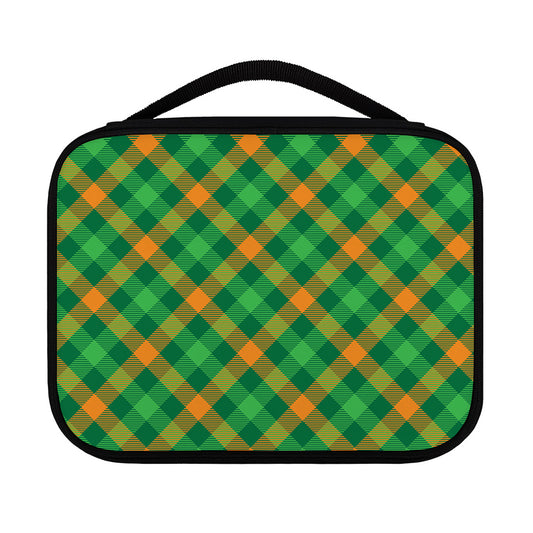 Green And Orange Buffalo Plaid Print Classic Bible Case