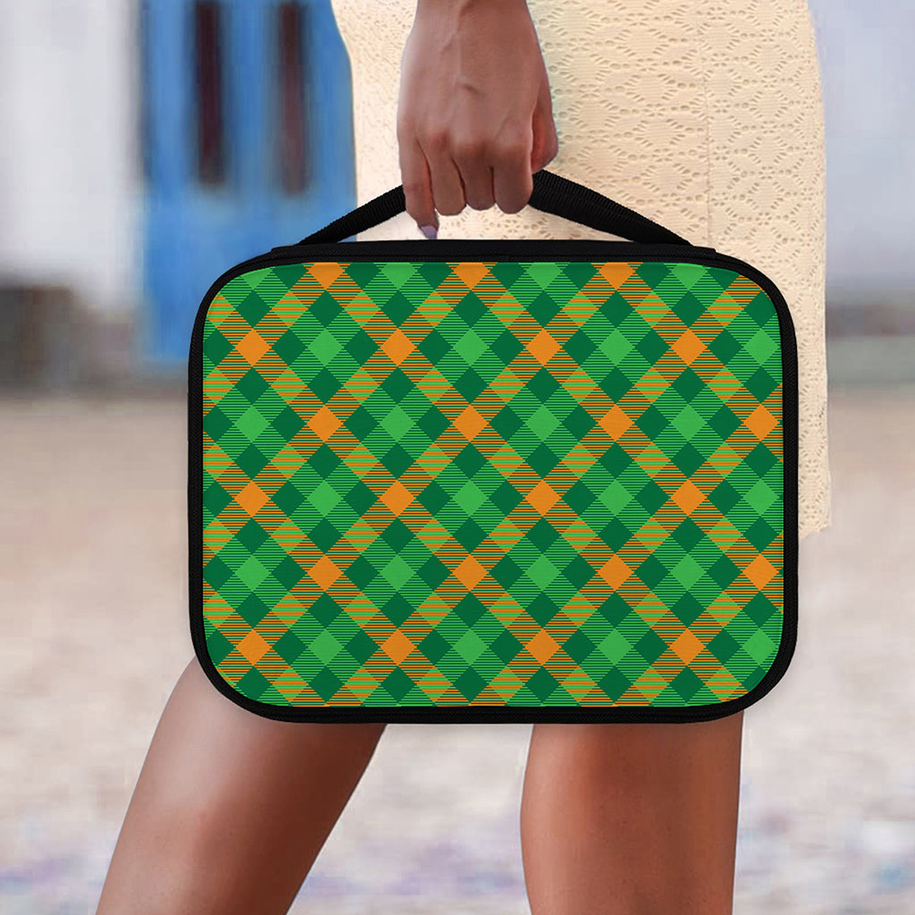 Green And Orange Buffalo Plaid Print Classic Bible Case