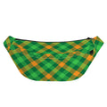 Green And Orange Buffalo Plaid Print Fanny Pack