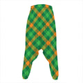 Green And Orange Buffalo Plaid Print Hammer Pants