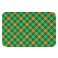 Green And Orange Buffalo Plaid Print Indoor Door Mat