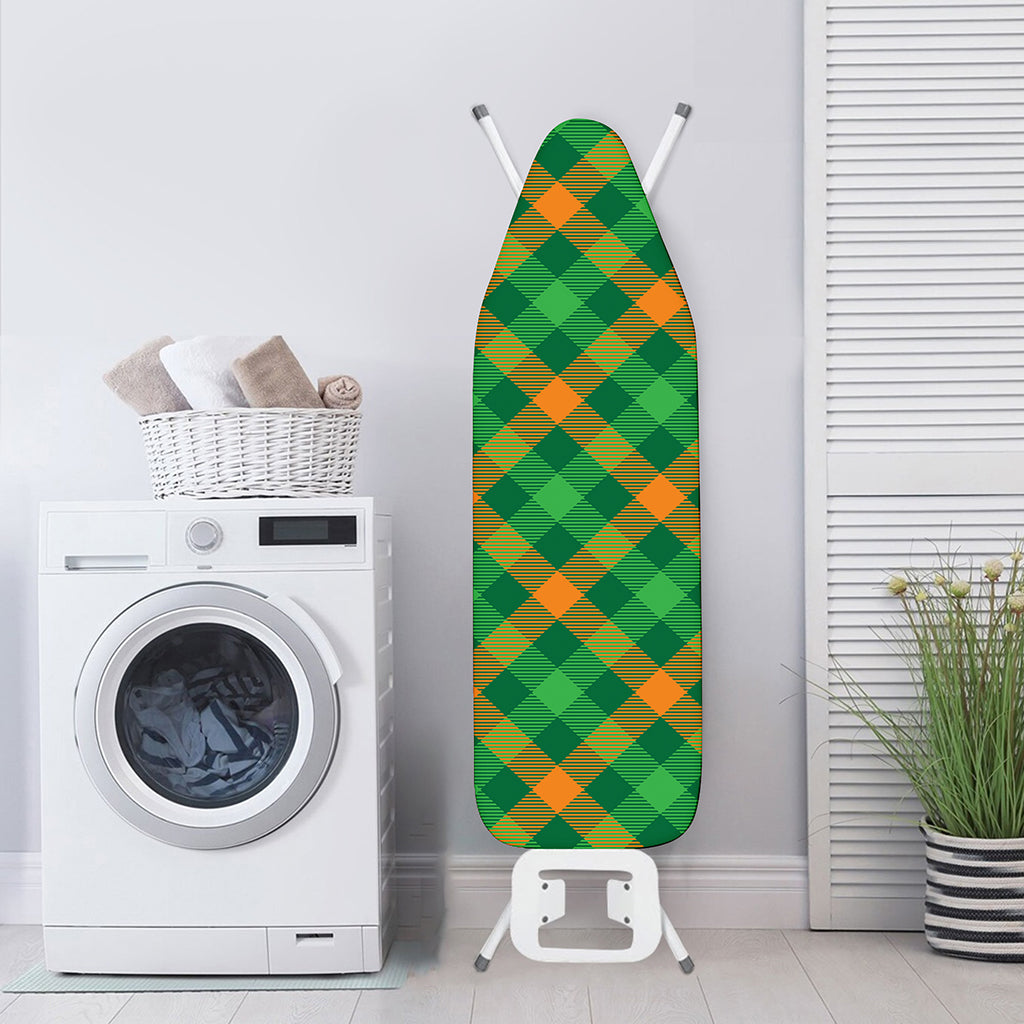 Green And Orange Buffalo Plaid Print Ironing Board Cover