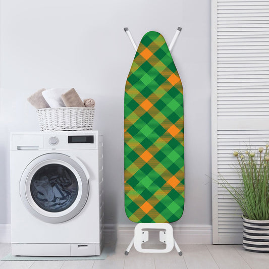 Green And Orange Buffalo Plaid Print Ironing Board Cover