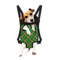 Green And Orange Buffalo Plaid Print Pet Carrier Backpack